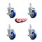 Service Caster 4 Inch Blue Poly Wheel Swivel 3/4 Inch Square Stem Caster Set with Brake SCC SCC-SQ20S414-PPUB-BLUE-TLB-34-4 - alternate 4